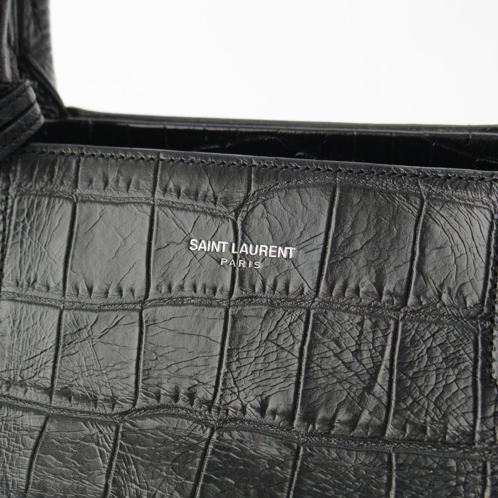 Saint Laurent Cavalive Gauche Croco Tote — view 8