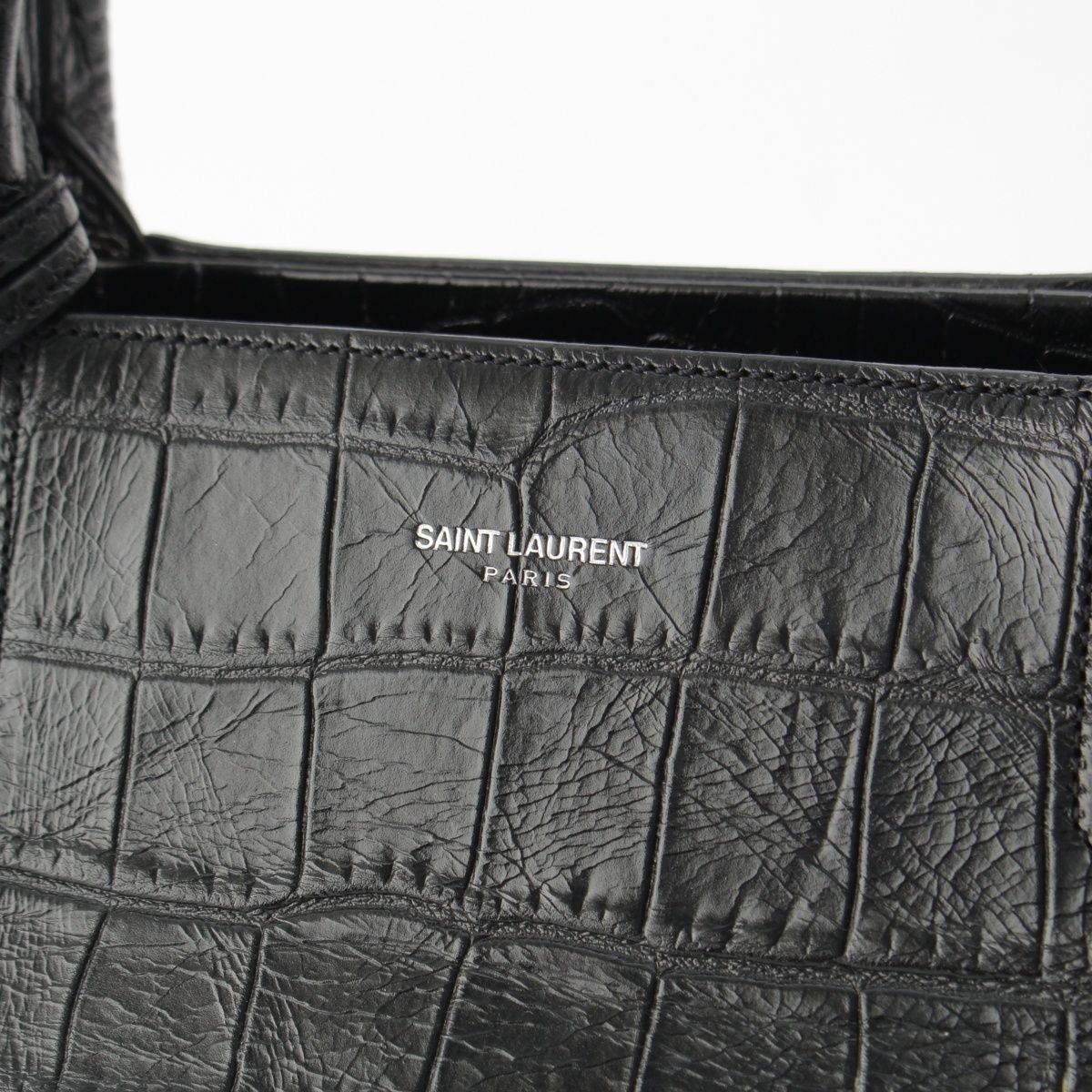 Saint Laurent Cavalive Gauche Croco Tote — view 8