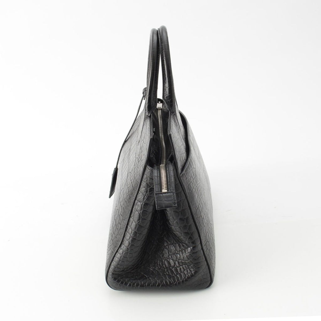 Saint Laurent Cavalive Gauche Croco Tote — view 4