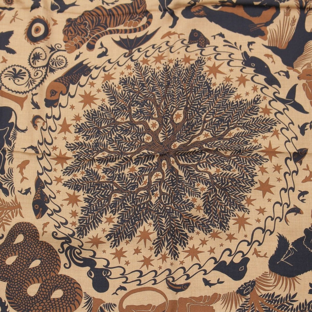 Hermes Carre Geant 140 Cashmere Silk Sous le Charme D'orphee Attracted by the — view 6