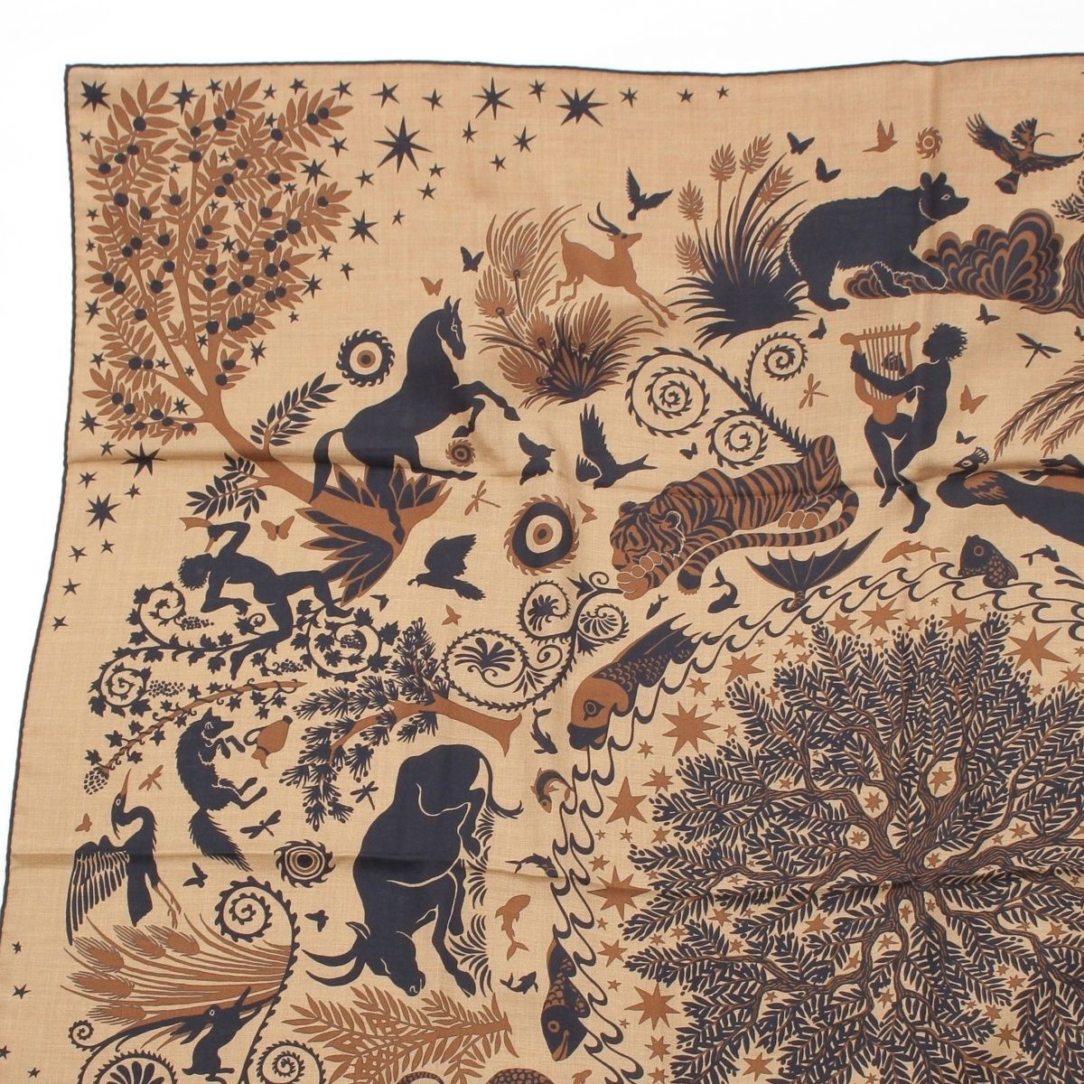 Hermes Carre Geant 140 Cashmere Silk Sous le Charme D'orphee Attracted by the — view 2