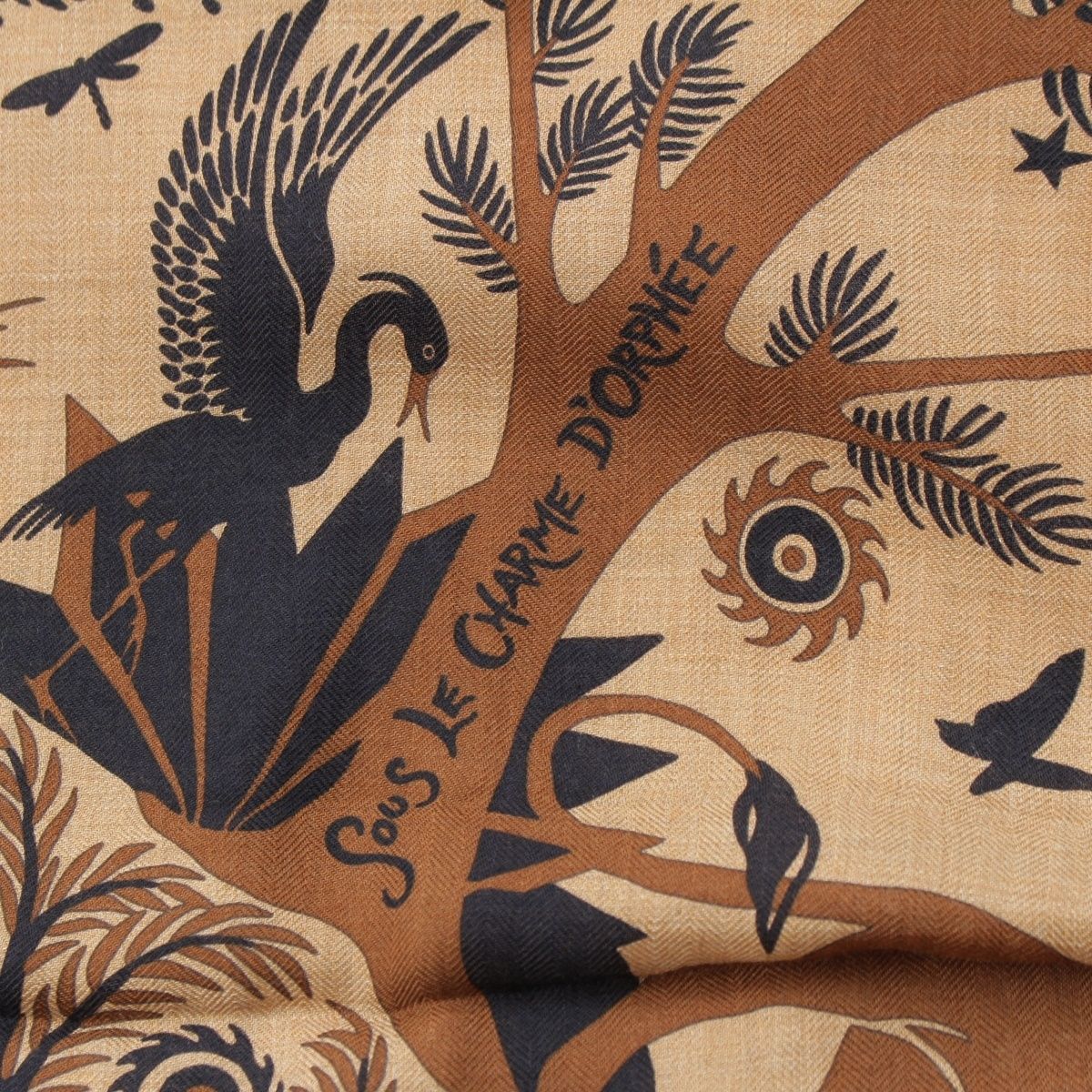 Hermes Carre Geant 140 Cashmere Silk Sous le Charme D'orphee Attracted by the — view 7