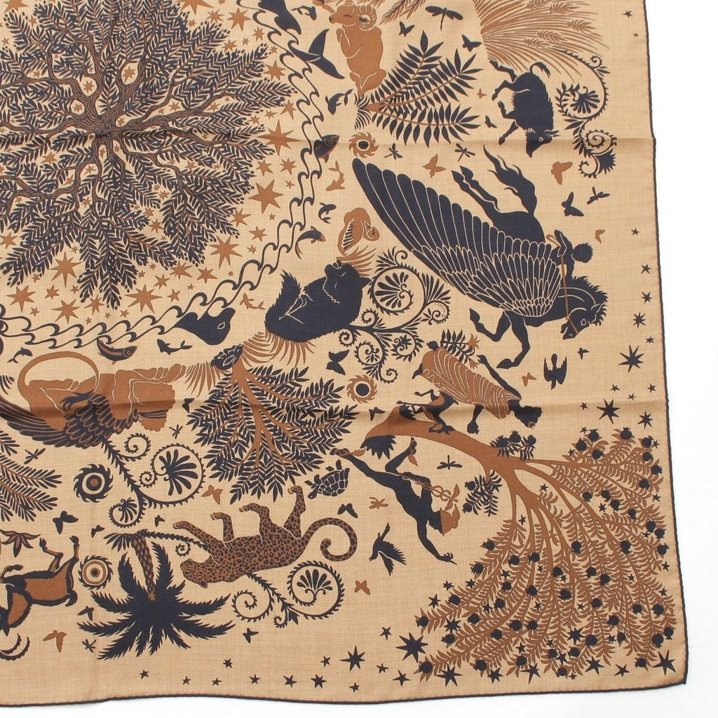Hermes Carre Geant 140 Cashmere Silk Sous le Charme D'orphee Attracted by the — view 5