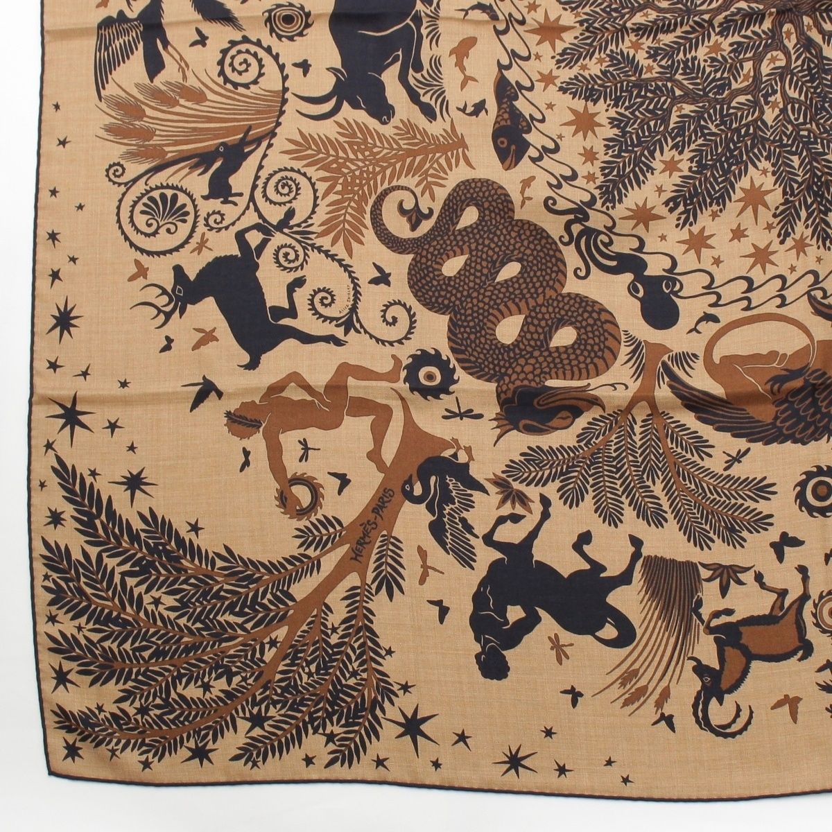Hermes Carre Geant 140 Cashmere Silk Sous le Charme D'orphee Attracted by the — view 4