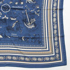 Hermes Carre Geant 140 Cashmere Silk Tatouages Marins Bandana Sailor Tattoo — view 5