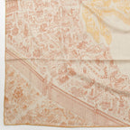 Hermes Carre Geant 140 Cashmere Silk la Nouvelle Cite Cavaliere Scarf Beige — view 4