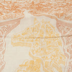 Hermes Carre Geant 140 Cashmere Silk la Nouvelle Cite Cavaliere Scarf Beige — view 9