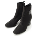 Hermes Volvert Exlibris Knit Heels Boots Black
