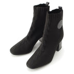 Hermes Volvert Exlibris Knit Heels Boots Black