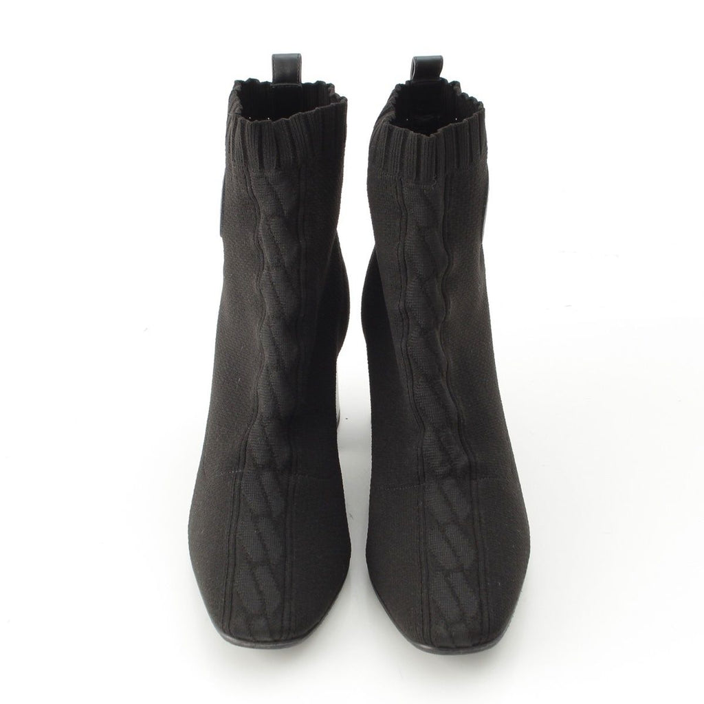 Hermes Volvert Exlibris Knit Heels Boots Black — view 2