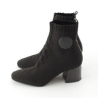 Hermes Volvert Exlibris Knit Heels Boots Black — view 3