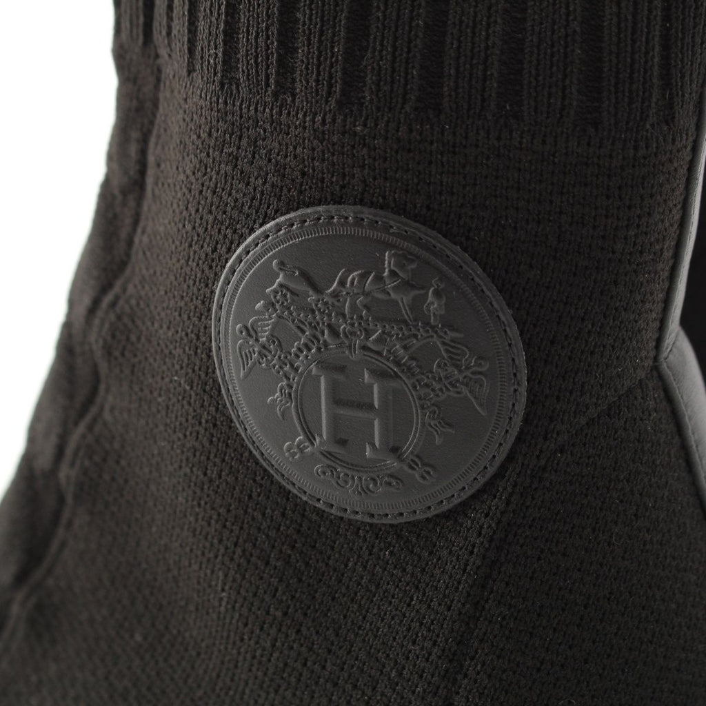 Hermes Volvert Exlibris Knit Heels Boots Black — view 7