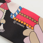 Hermes Twilly Charm Silk la Patisserie Francaise Scarf Black Multicolor — view 8