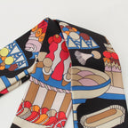 Hermes Twilly Charm Silk la Patisserie Francaise Scarf Black Multicolor — view 2