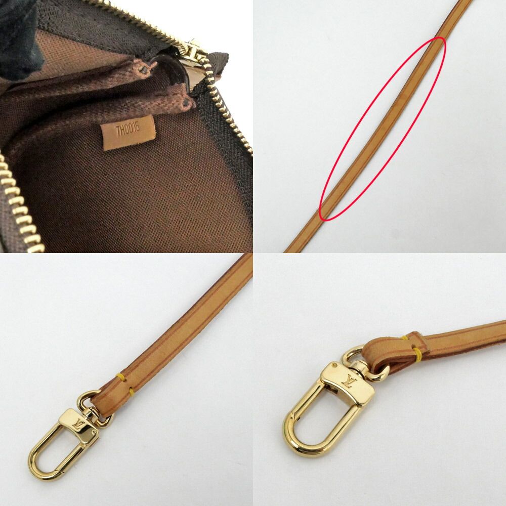 Louis Vuitton Monogram Cherry Pochette Brown Leather Pouch Mini Bag Takashi — view 9