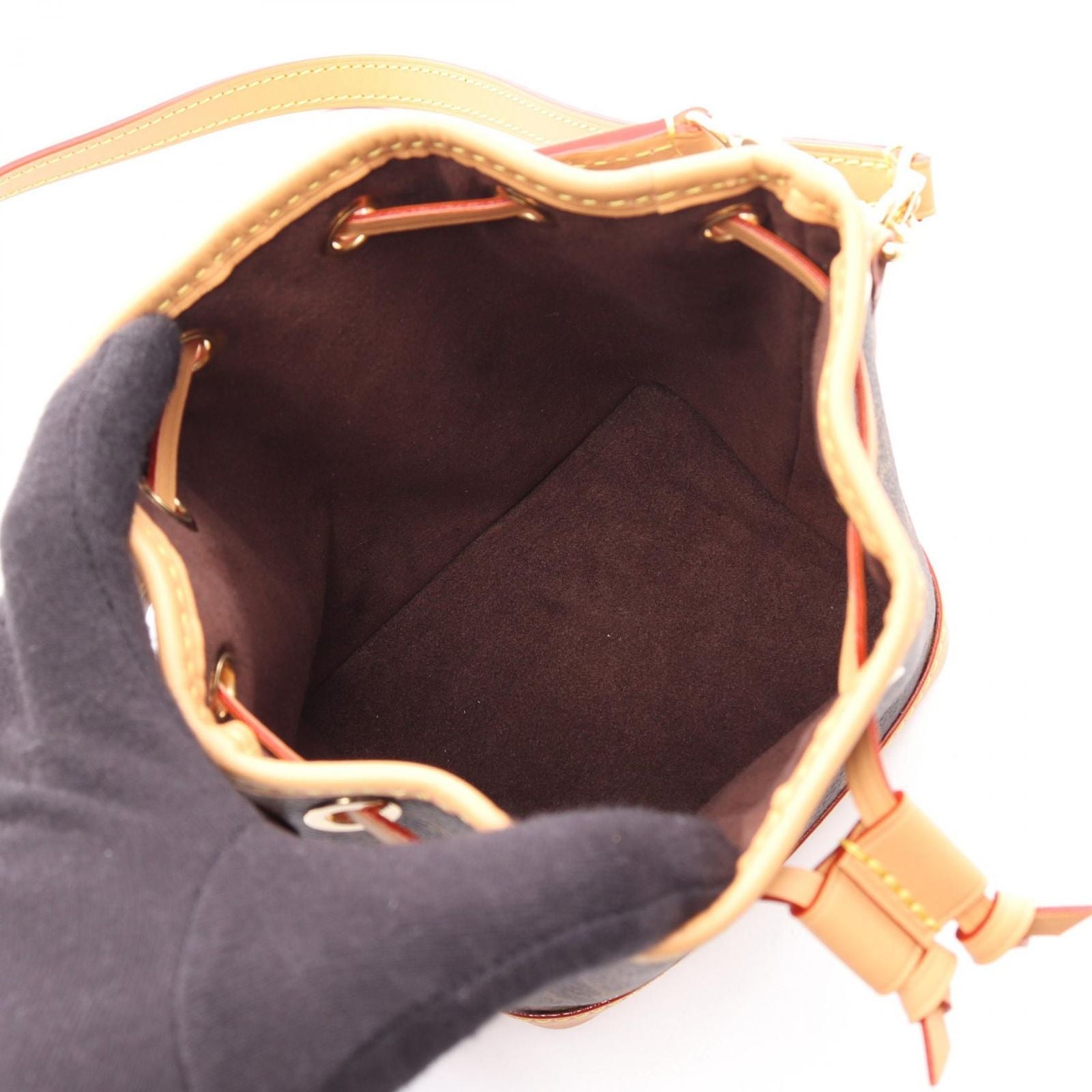 Louis Vuitton Handbag Nano Noe Monogram 2-Way Canvas Leather — view 3