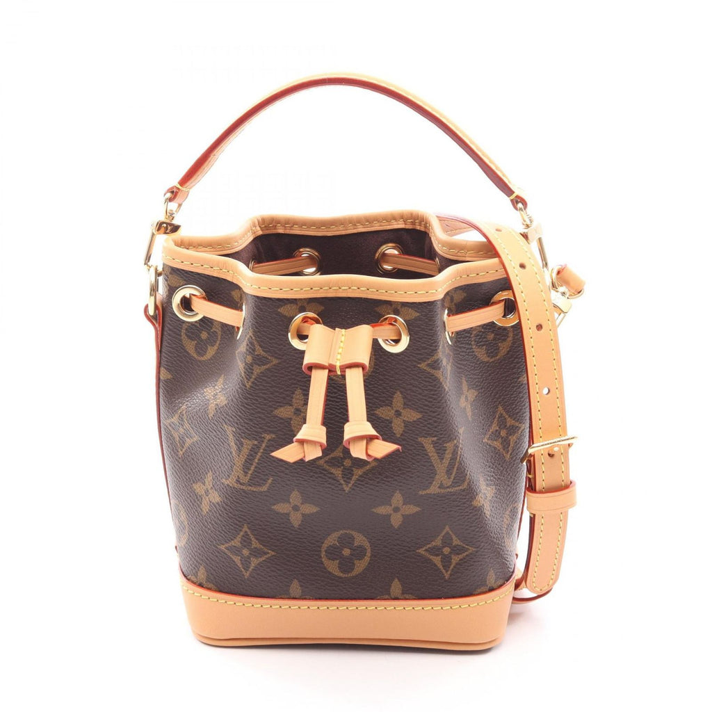 Louis Vuitton Handbag Nano Noe Monogram 2-Way Canvas Leather