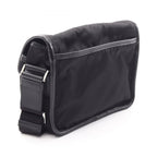 Prada Shoulder Bag Re-Nylon Tessuto Saffiano Black Nylon Leather Triangle Logo — view 2