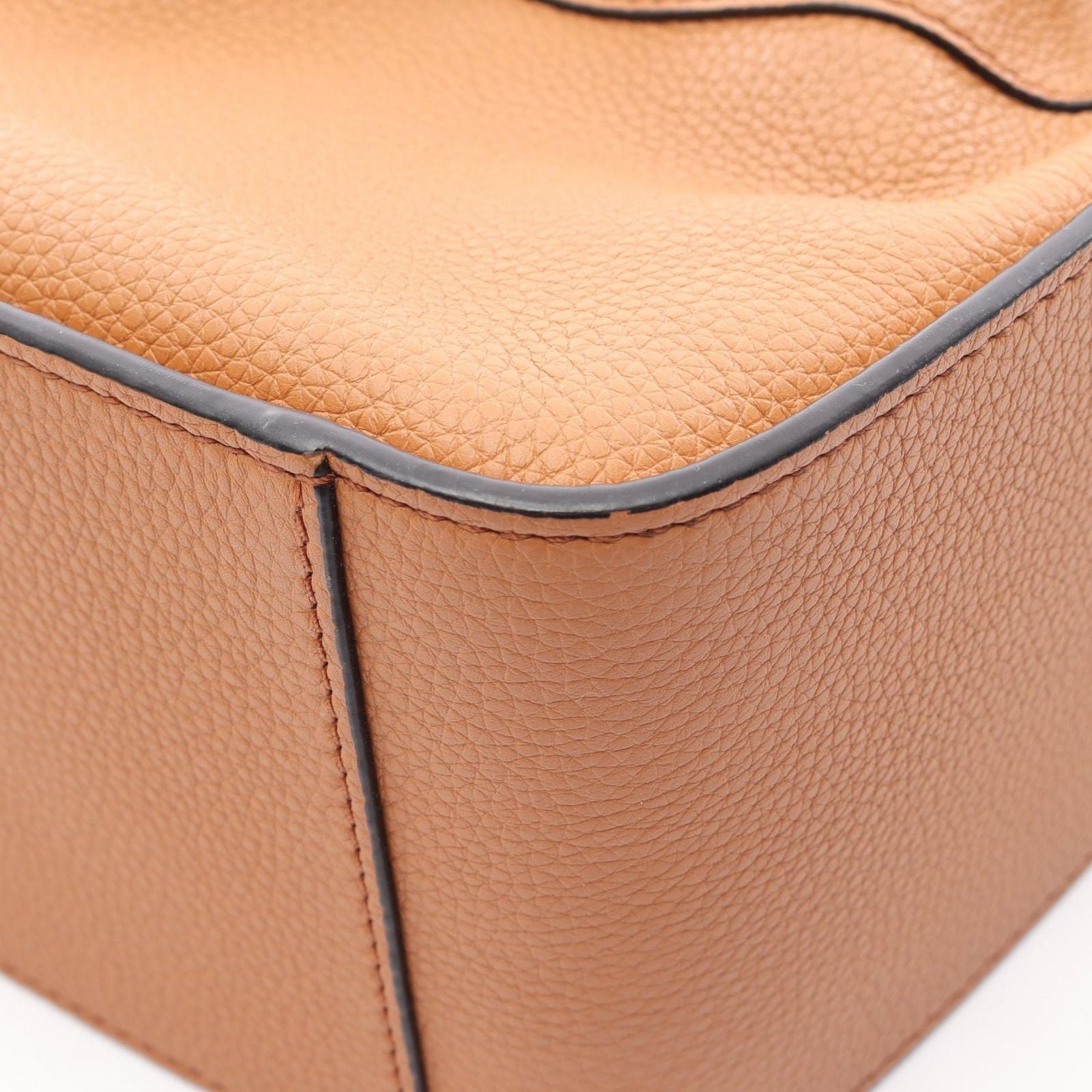 Loewe Handbag Hammock Drawstring Bag Mini 2-Way Brown Leather — view 9
