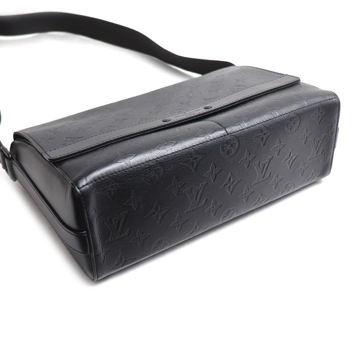 Louis Vuitton Sprinter Messenger Shoulder Bag Monogram Shadow Black — view 3