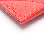 Chanel Card Case Quilted Red Calf — view 6