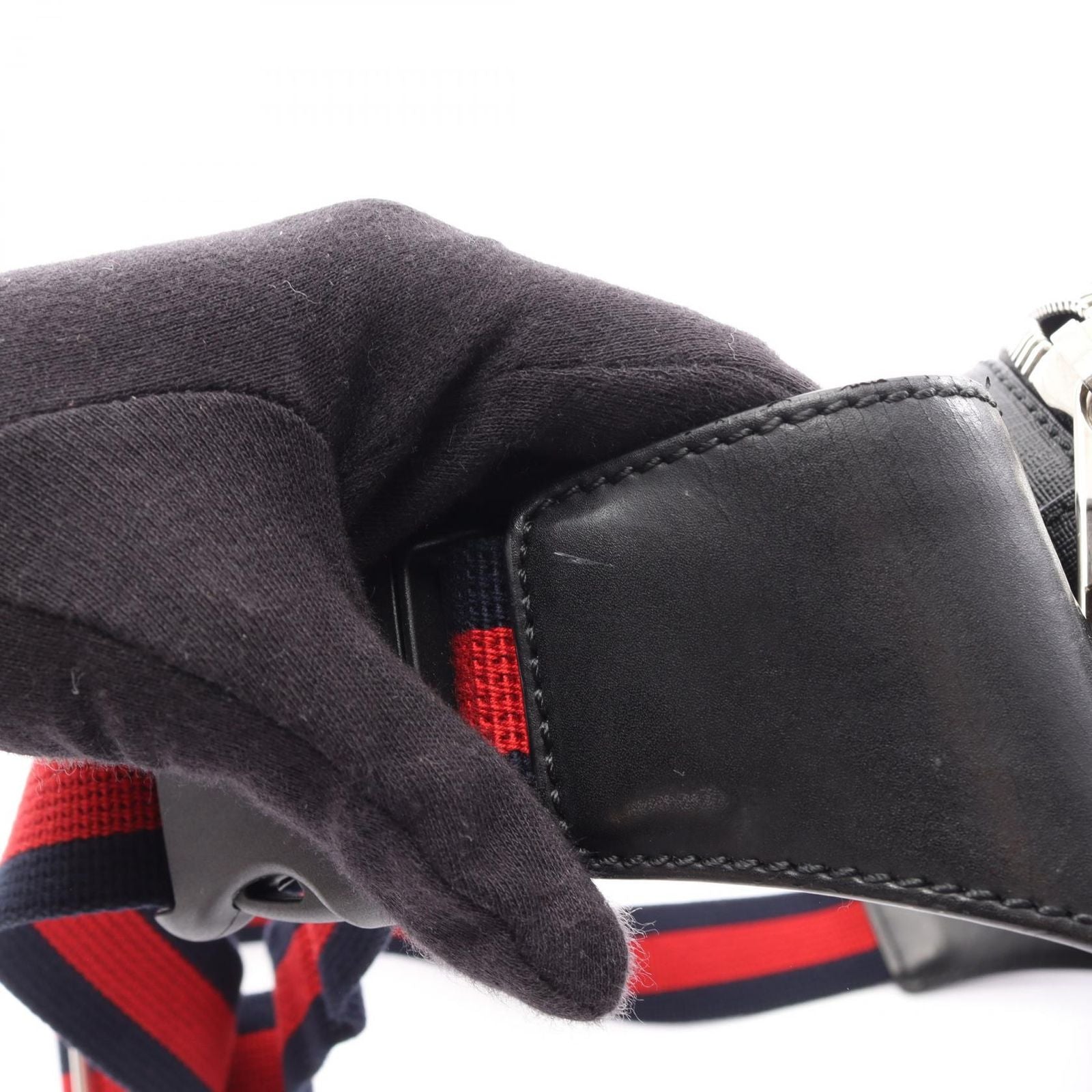 Gucci Waist Bag Soft GG Supreme Sherry Line Black Canvas Leather — view 9