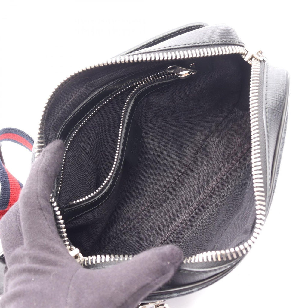 Gucci Waist Bag Soft GG Supreme Sherry Line Black Canvas Leather — view 3