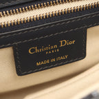 Dior Saddle Bag 2-Way Navy Canvas Leather Oblique — view 4