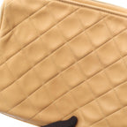 Chanel Shoulder Bag Quilted Tassel Beige Lambskin Diamond Stitch Fringe Chain — view 9