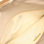 Chanel Shoulder Bag Quilted Tassel Beige Lambskin Diamond Stitch Fringe Chain — view 7