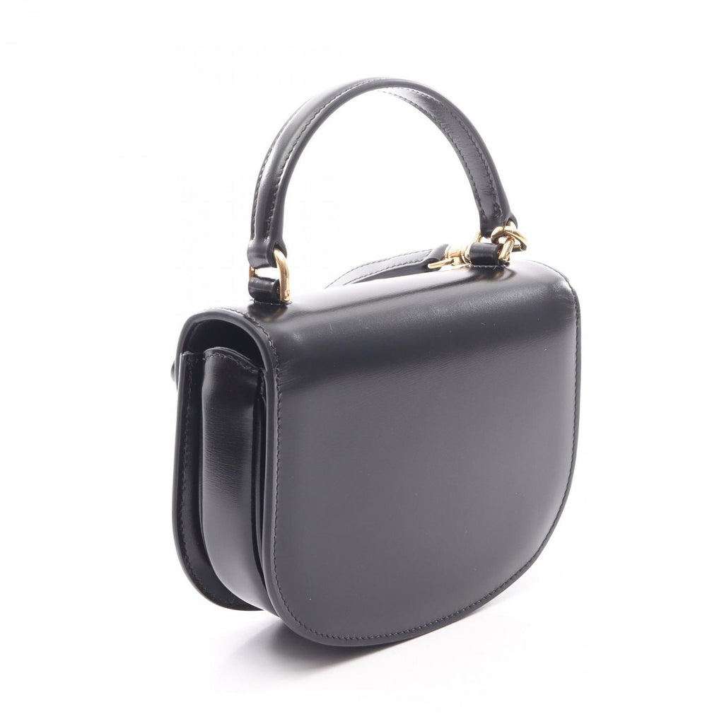 Celine Handbag Triomphe Mini Besace Clair 2-Way Black Leather — view 2