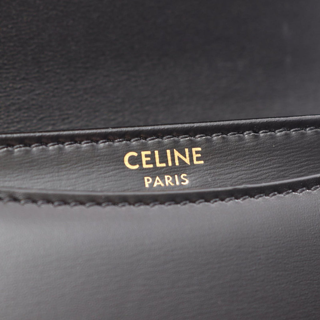 Celine Handbag Triomphe Mini Besace Clair 2-Way Black Leather — view 4