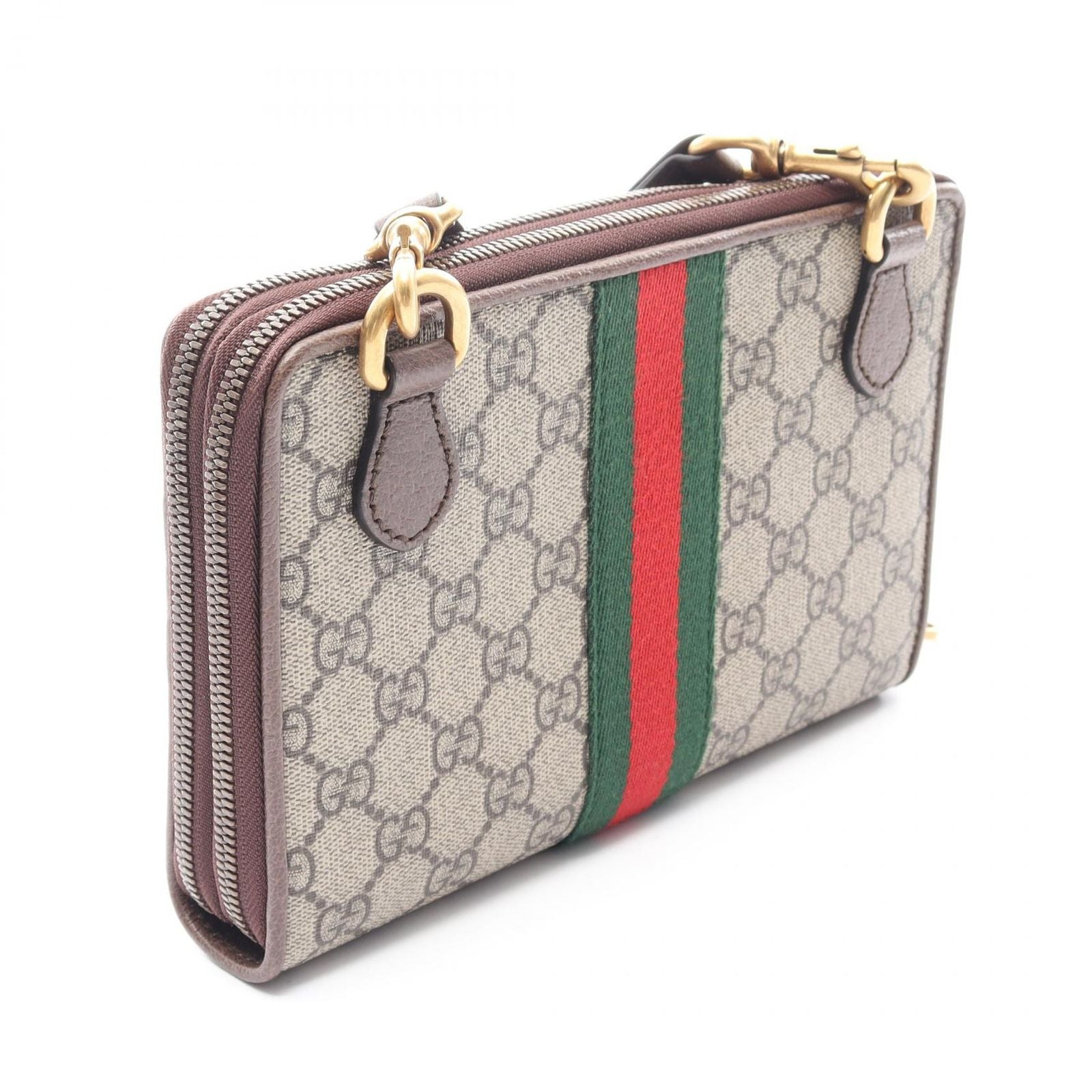 Gucci Shoulder Bag Ophidia GG Supreme Beige Brown Canvas Leather — view 2