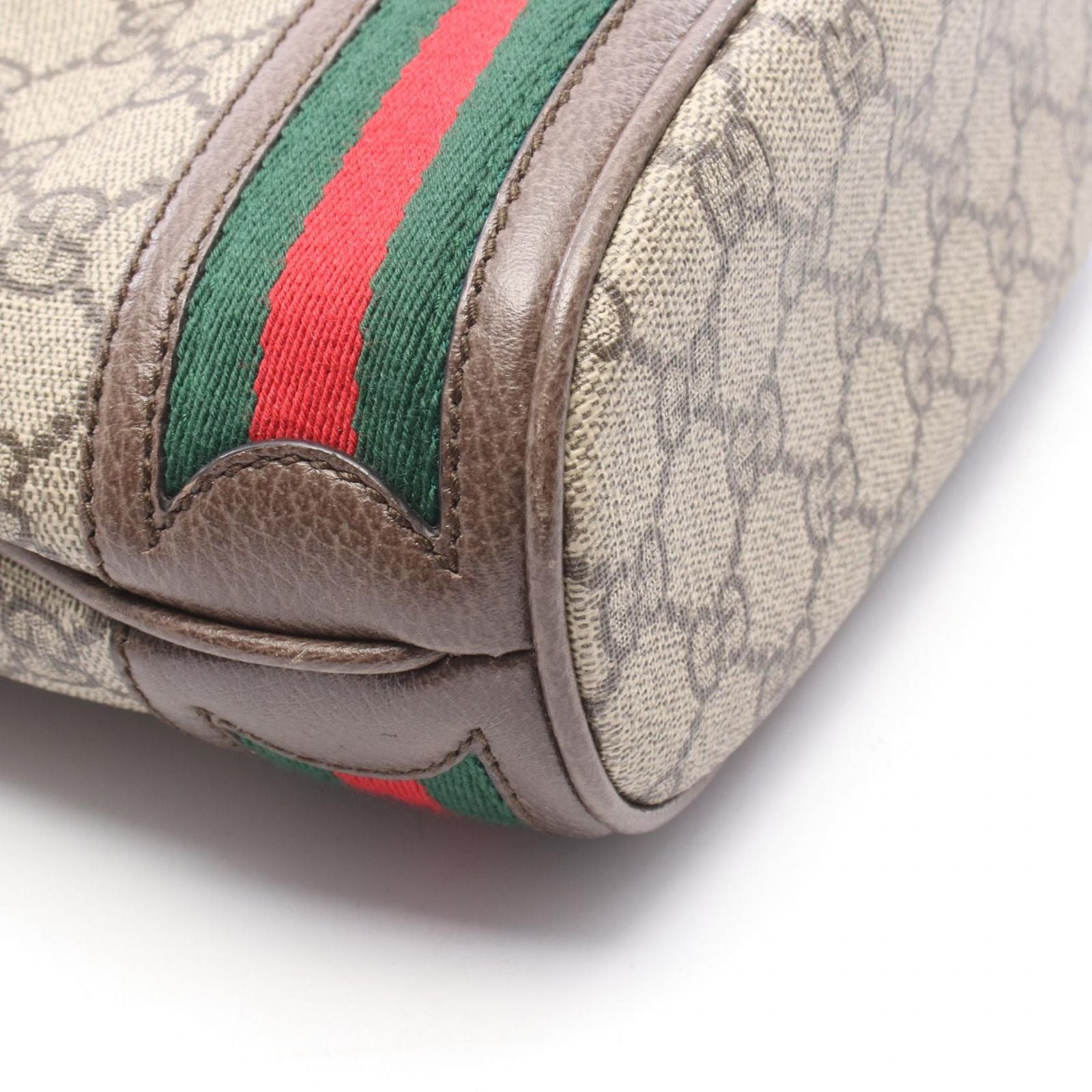 Gucci Ophidia GG Supreme Small Bucket Drawstring 2-Way Beige Brown Canvas — view 5