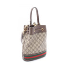 Gucci Ophidia GG Supreme Small Bucket Drawstring 2-Way Beige Brown Canvas — view 2