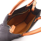 Celine Tote Small Vertical Cover Triomphe 2-Way Black Brown Canvas Leather — view 3