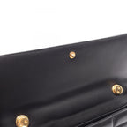 Celine Shoulder Bag Matelasse Monochrome Black Leather Chain — view 5