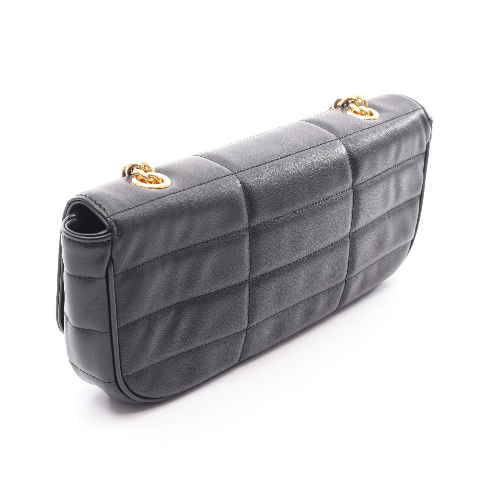 Celine Shoulder Bag Matelasse Monochrome Black Leather Chain — view 2