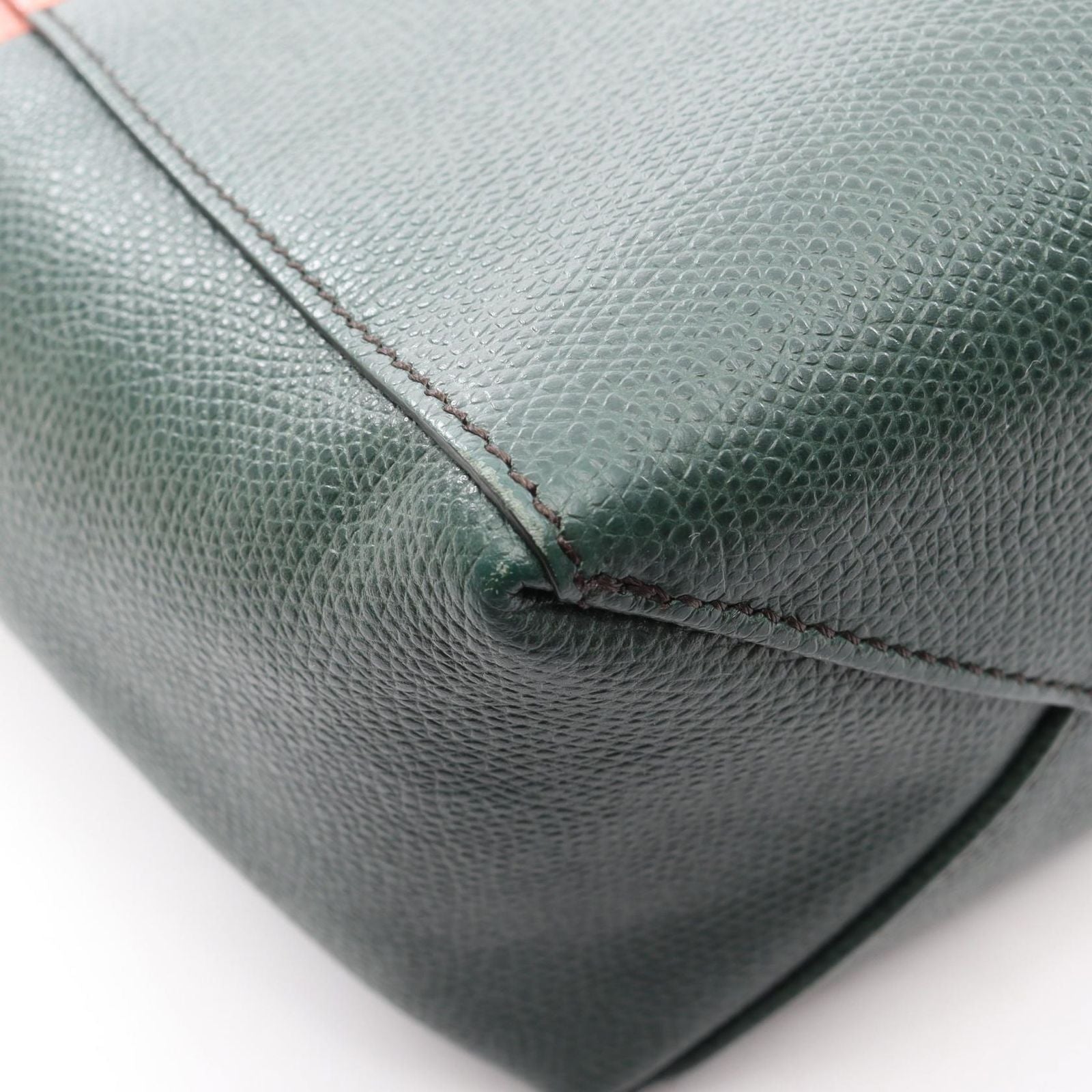 Celine Tote Vertical Small Cover 2-Way Pink Green Leather — view 7