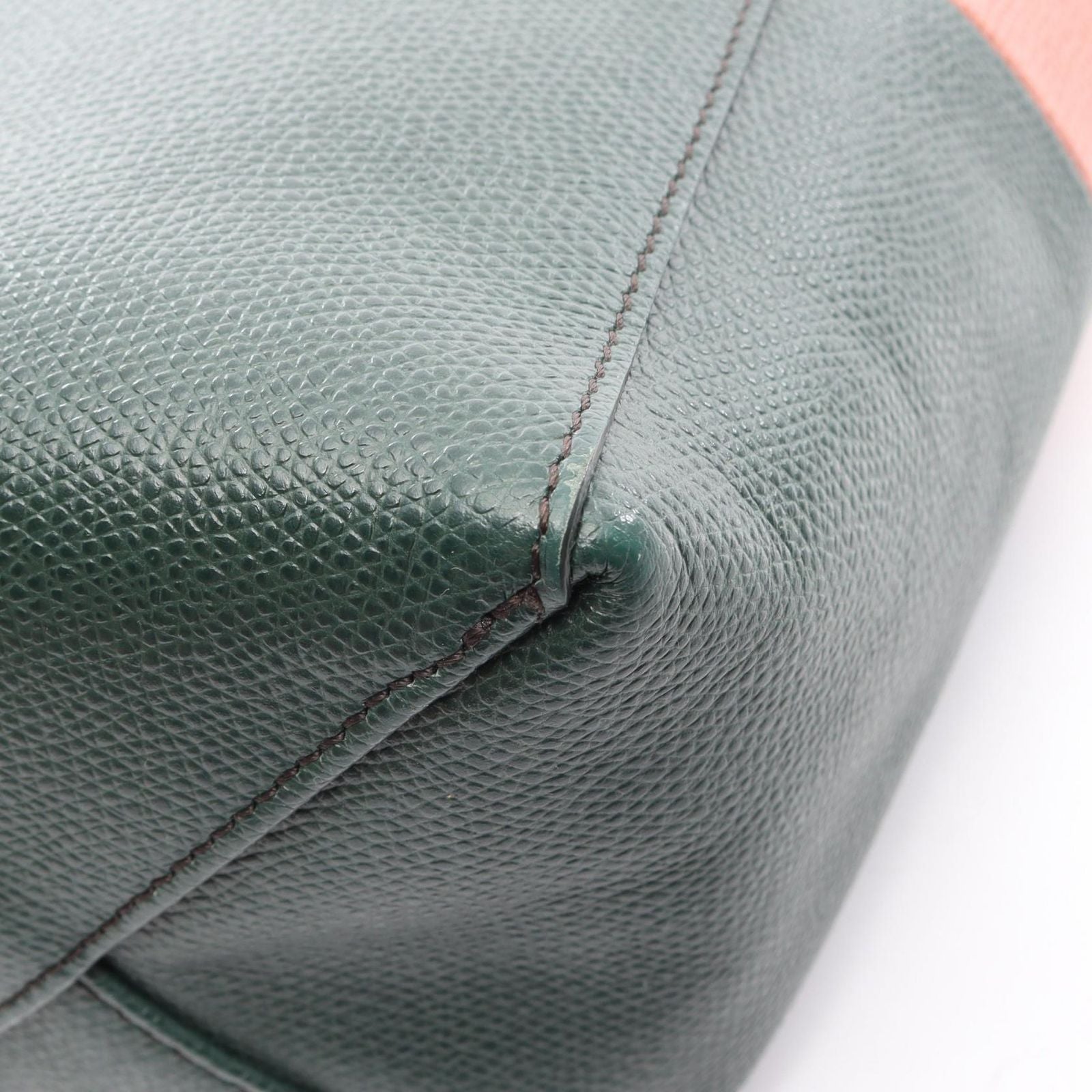 Celine Tote Vertical Small Cover 2-Way Pink Green Leather — view 8