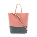 Celine Tote Vertical Small Cover 2-Way Pink Green Leather