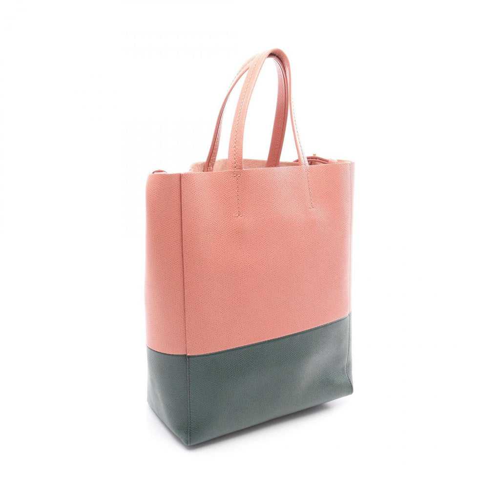 Celine Tote Vertical Small Cover 2-Way Pink Green Leather — view 2