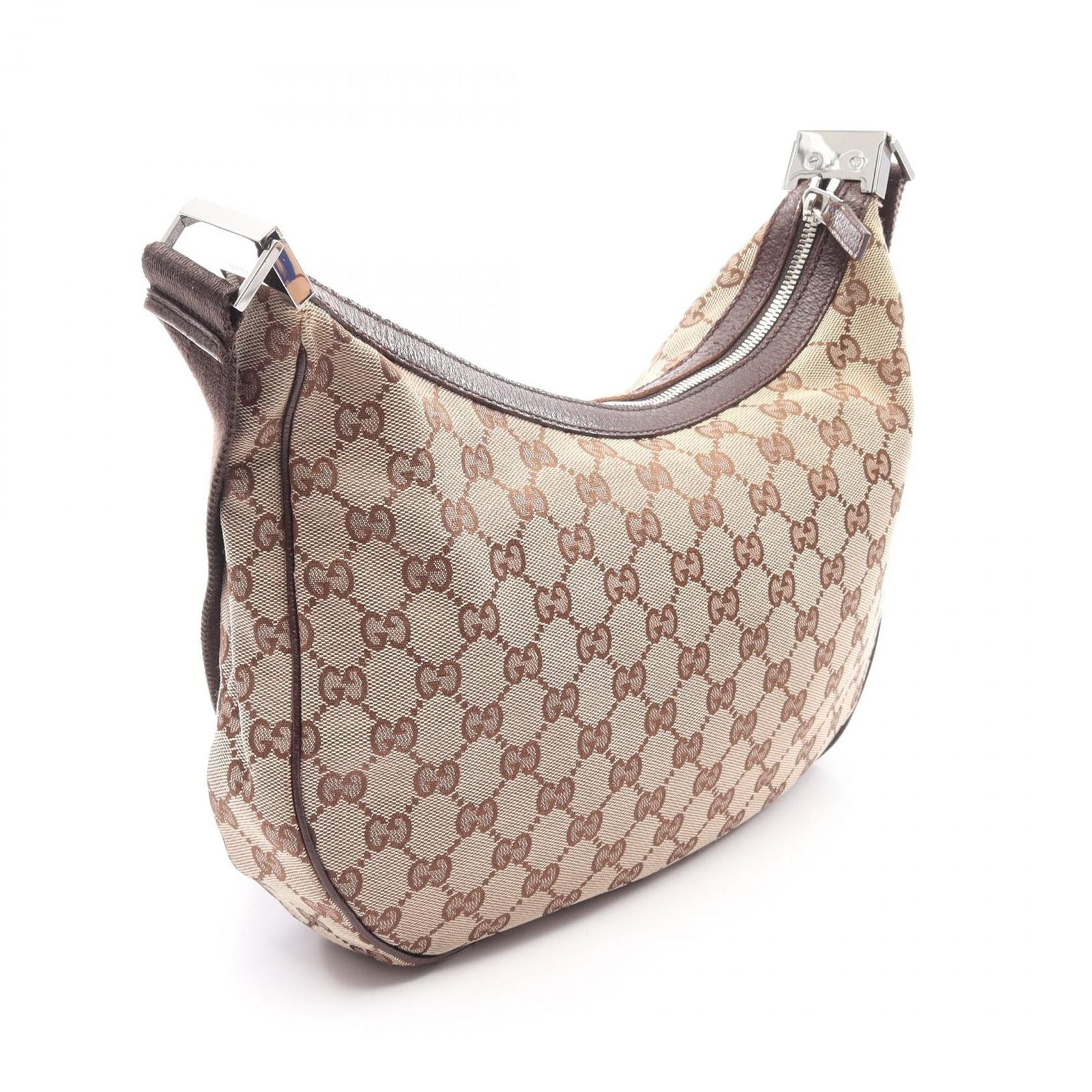 Gucci Shoulder Bag GG Canvas Beige Dark Brown — view 2