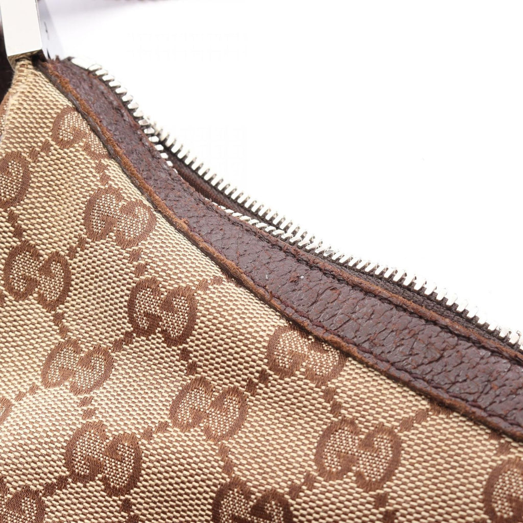 Gucci Shoulder Bag GG Canvas Beige Dark Brown — view 9