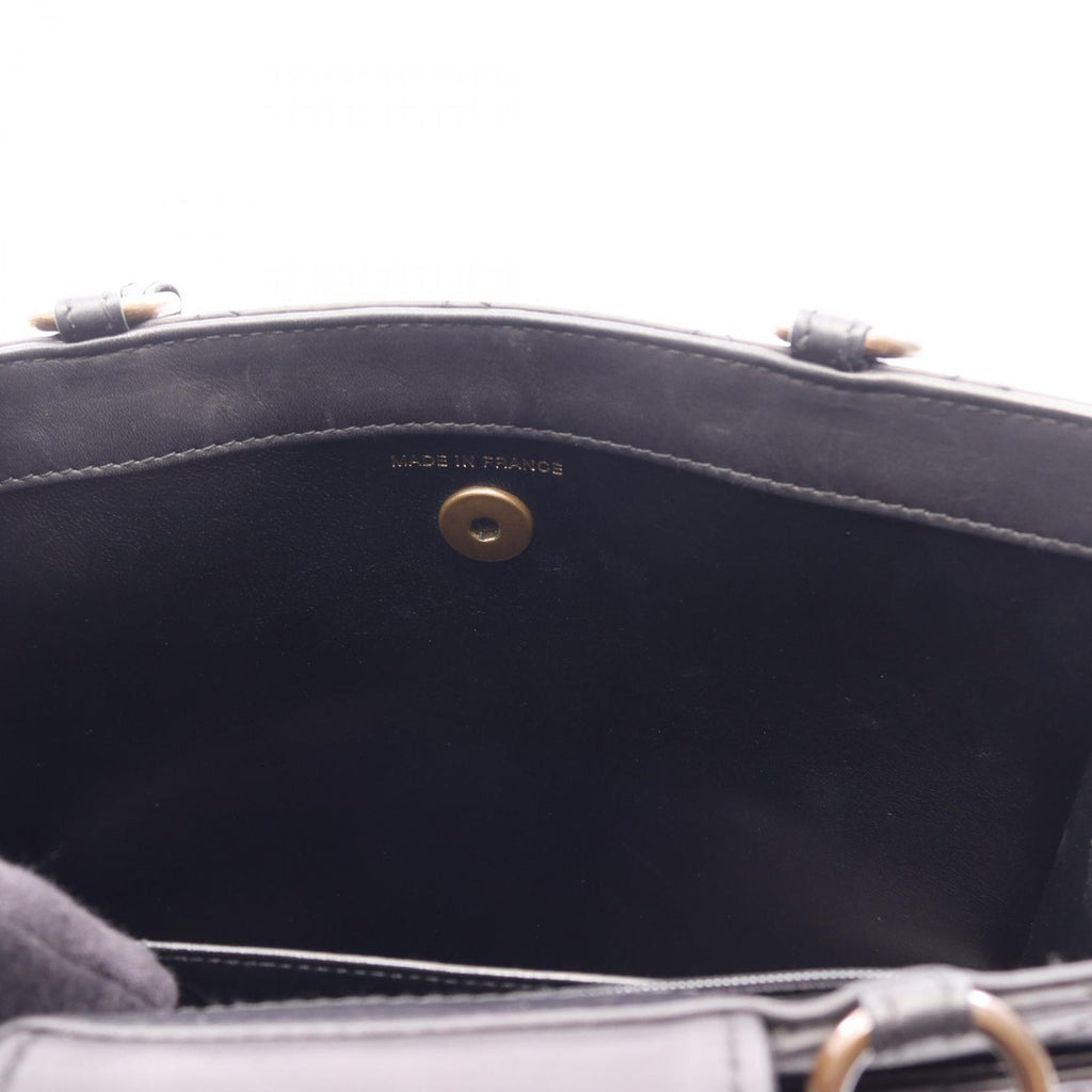 Chanel Handbag Quilted Turnlock Black Leather — view 6