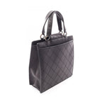 Chanel Handbag Quilted Turnlock Black Leather — view 2