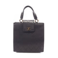 Chanel Handbag Quilted Turnlock Black Leather