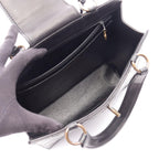Chanel Handbag Quilted Turnlock Black Leather — view 3