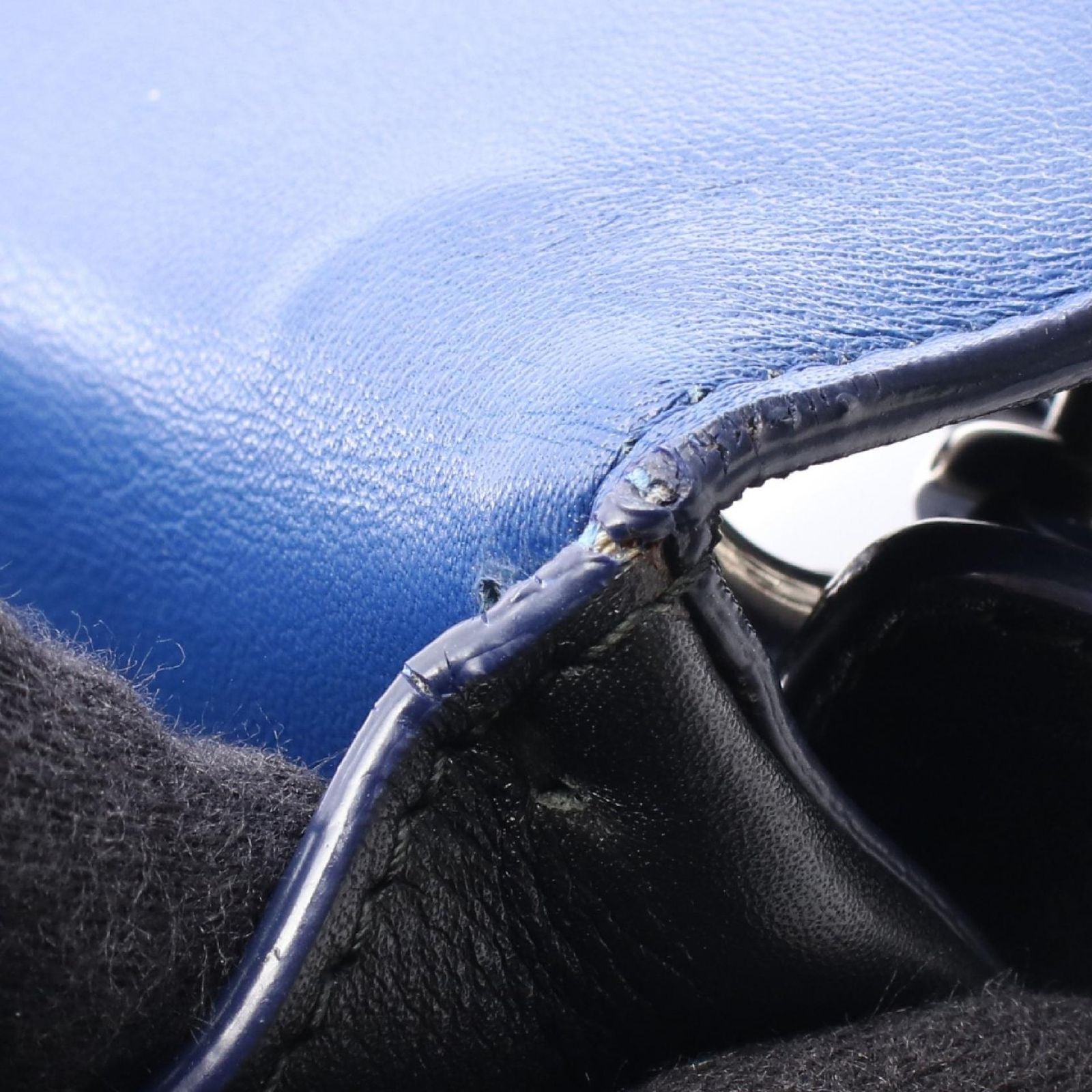 Dior Shoulder Bag BE Black Blue Lambskin — view 8