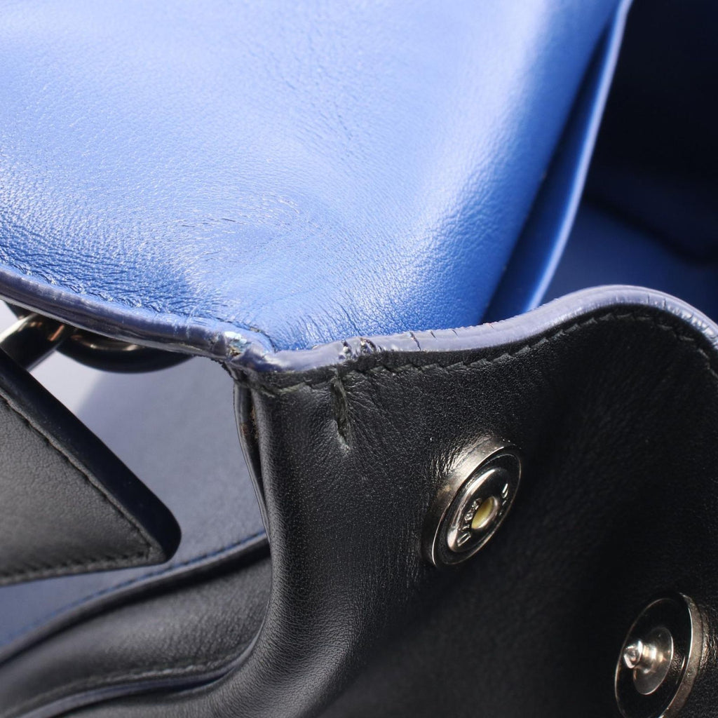 Dior Shoulder Bag BE Black Blue Lambskin — view 7
